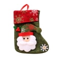 thumbnail image 4 of Gnoradne 3D Christmas Santa Snowman Reindeer Pattern Design Stockings,Vintage Xmas Socks Small Candy Gift Bags,Mini Christmas Stocking Hanging Ornaments for Xmas Tree Home Holiday Party Decor(2Pcs), 4 of 4