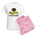 thumbnail image 6 of CafePress - I Love Books Bookworm Women's Light Pajamas - Women's Short Sleeve Print T-Shirt and Pants Light Cotton Pajama Set, 6 of 7