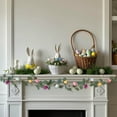 thumbnail image 6 of 67 Inch Artificial Easter Egg Garland with Green Leaves, Pastel Speckled Eggs on Vine, for Mantels, Fireplaces, and Indoor/Outdoor Holiday Decor, 6 of 9