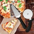 thumbnail image 5 of Cortador de pizza Cortador de pizza de acero inoxidable Pala de pizza con mango Cortador de pizza profesional Cortador de pizza para pastel Pastel Apto para lavavajillas 2 piezas Fason WLJ-3386, 5 of 5