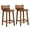 Brown, variant on Costway 24.5" Wood Bar Stools Set of 2 with Solid Back & Seat Mid Century Bar Chairs White