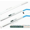 thumbnail image 2 of Big Drinking Straws Reusable 12" Extra Long 8mm Extra Wide Food-Grade 18/8 Stainless Steel Silicone Elbows Tips for Smoothie Milkshake Cocktail Juice Hot Drinks - Set of 4 + 2 Cleaning Brushes, 2 of 4
