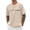 Khaki, variant on Mens Knit Polo Short Sleeve Canadian Art Typography Print Modern Graphic Mens Rugby Shirt,White,M