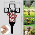 thumbnail image 5 of Metal Cross Grave Markers Memorial Cemetery Garden Stake for Grave Plaque Yard, 12 x 6In, 5 of 8