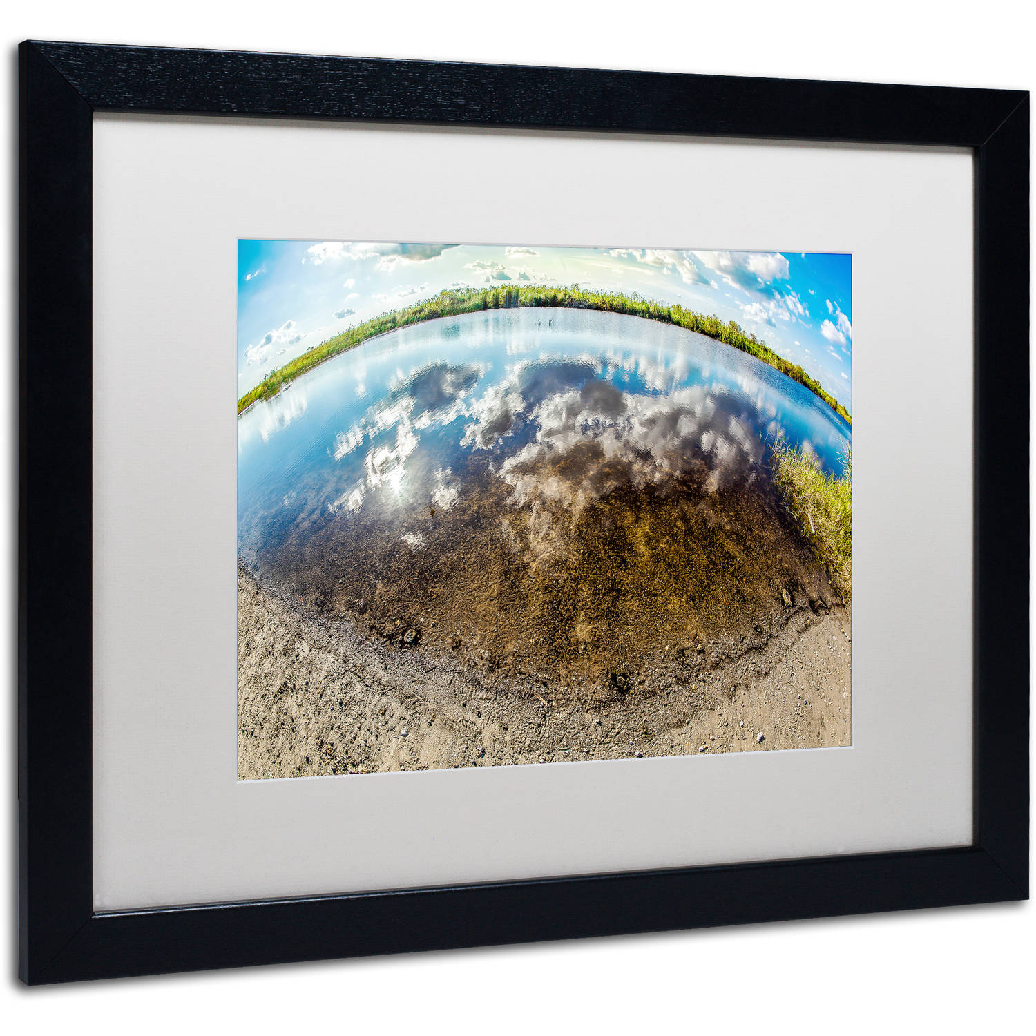 Trademark Fine Art "Earth Eyeball" Canvas Art by Yale Gurney, White Matte, Black Frame