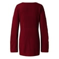 thumbnail image 4 of cllios Womens Oversized Sweater Dress Long Sleeve Knit Top Solid V Neck Long Sweater Dressy Casual Pullover Jumper Fall Sweaters for Women 2022, 4 of 9
