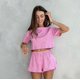 thumbnail image 1 of Pijama de dos piezas de manga corta con estampado de punto y pantalones cortos de moda de verano para uso doméstico, venta al por mayor para mujer, 1 of 5