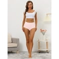 thumbnail image 5 of DARING DIVA Women's High-Waist Invisibles Underwear Breathable Panties L Pink, 5 of 6