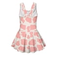 thumbnail image 5 of COEQINE Girls One Piece Swimsuit with Skirt Sleeveless Cute Skirted Bathing Suit Hawaiian Swimwear for Kids 3-4 Years, Summer Swim Dress for Water Play, Pink Beige Cow Print, 5 of 8