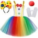 thumbnail image 2 of Divertido disfraz de payaso de circo para niñas, vestidos de fiesta de carnaval, disfraz de Joker travieso, disfraz de Halloween para niños, vestido tutú elegante, 2 of 5