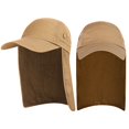 thumbnail image 5 of Eoperou Peaked Hat Unisex Breathable Space-saving Washable Foldable Portable Baseball Hat Neck Protection Camping Climbing Hat for Travel, 5 of 8