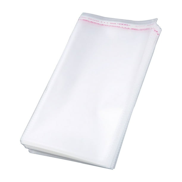 100 piezas bolsa de polietileno resellable bolsas de plástico transparentes Opp autoadhesivas 16x24cm más grueso SM SunniMix Bolsas de celofán transparentes
