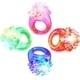 thumbnail image 1 of Color al azar Luminoso 4 piezas Resplandor en el anillo oscuro Anillo de brillo LED colorido Anillos de lujo de goma con baches Anillo intermitente Luces de dedo Juguetes, 1 of 4
