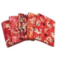 thumbnail image 2 of 5x telas de algodón de 16 pulgadas de 16 pulgadas de diseño japonés estampados con estampados de costura con estampado floral para pañuelo con aguja, 2 of 8