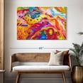thumbnail image 3 of Elephant Stock Fluid Marble Abstract Wall Art - Horizontal Canvas Wall Art - Living Room Wall Decor - Abstract Canvas - Turquoise And Orange Decor - 48" x 32", 3 of 8