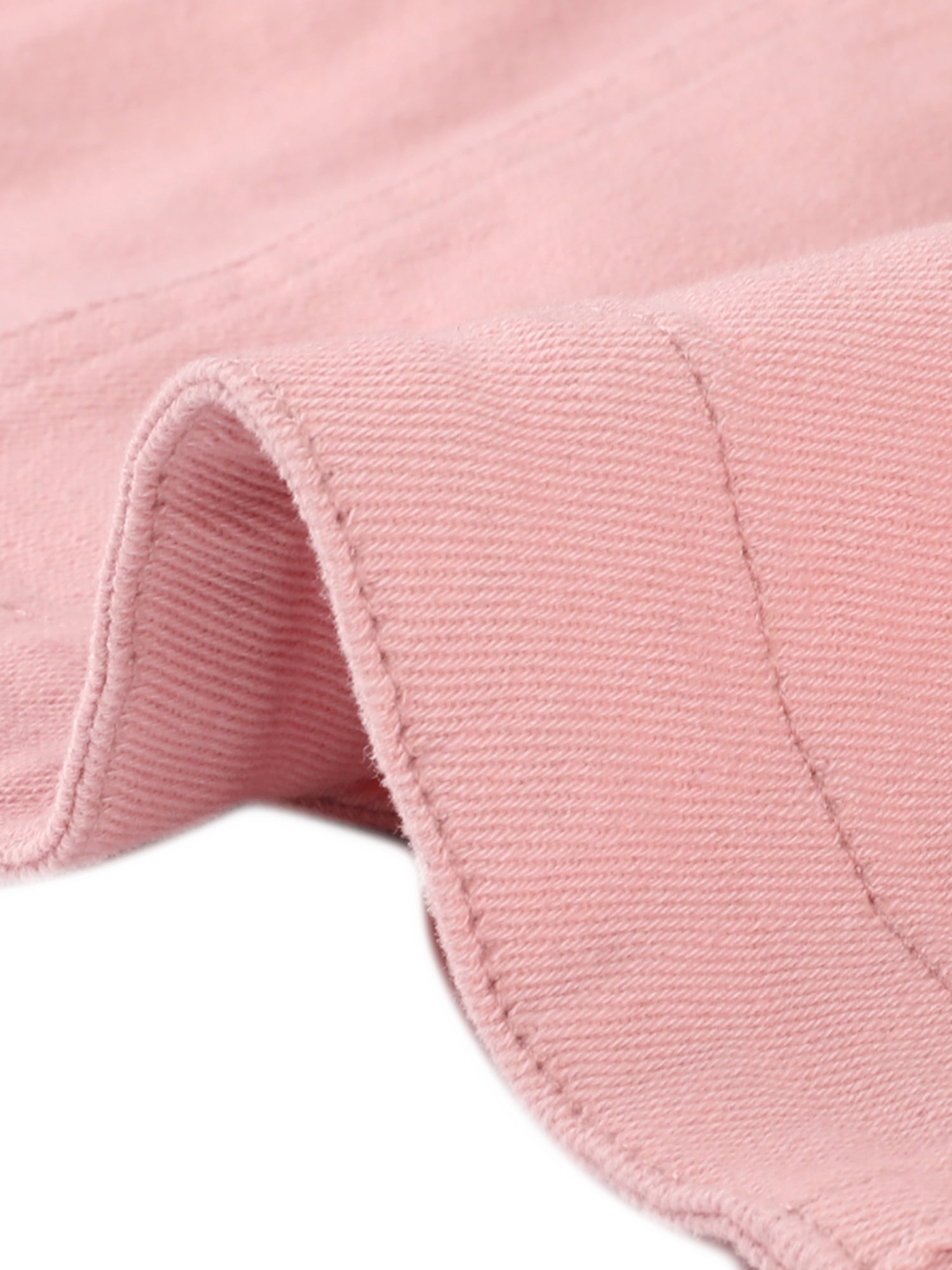 DARING DIVA Women's Summer Short Sleeves Crop Denim Jackets XL Pink