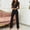 Black, variant on Honeeladyy Clearance under 5$ Suspender Jumpsuit Women Houndstooth Printed Buttons Casual Sleeveless Long Pants Jumpsuit V Neck Slim Trendy Rompers
