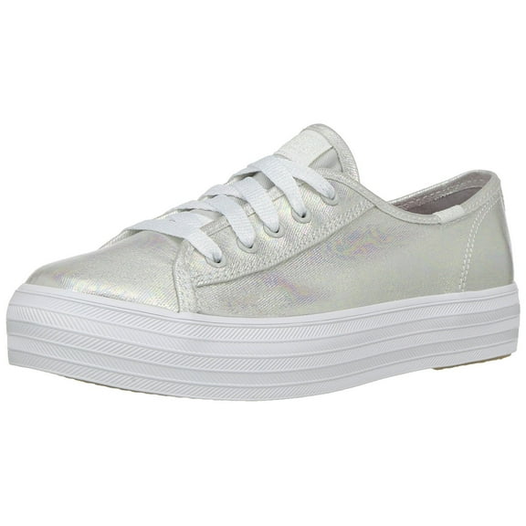 Keds Triple Kick Sneaker Little Kid/Big Kid, Grey Iridescent, 11 M US Little Kid