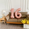 thumbnail image 5 of 40 Inch Rose Gold Jumbo Digital Balloons,Numbers Balloon 0-9 Foil Mylar Big Birthday Party Decorations, Wedding, Anniversary, 5 of 8