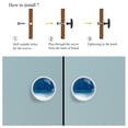 thumbnail image 4 of 4 Pcs Blue Water Texture Knobs for Kitchen Cabinet Cupboard Dresser Bookcase Drawer Pulls Handles Round Home Decor, 4 of 5