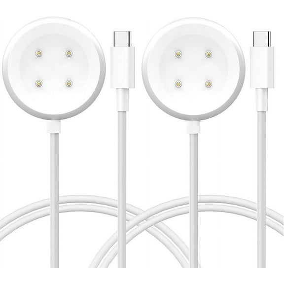 [2-Pack] KOMI Compatible for Google Pixel Watch 2 Charger, USB C Magnetic Replacement Fast Charging Cable Charger Stand Accessories for Google Pixel Watch 2 (3.3ft, White)