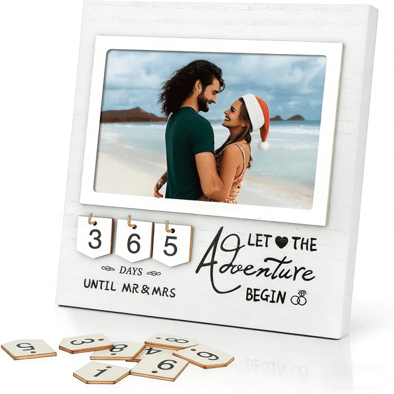 Engagement Gifts for Couples Picture Frame, Wedding Frames for Newly Engaged Couple, Bridal Shower Photo Frame for Couples Newly Engaged