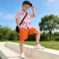 Boys Button-Down Shirt Short Sleeve Shirt Tops for 9-10Y Pink and Red ...