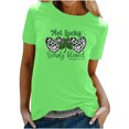 thumbnail image 2 of T-shirt de la Saint-Patrick pour Femmes Mode Col Rond Imprimé Manches Courtes T-shirt Décontracté Ample Hauts T-Shirts de la Saint-Patrick pour Femmes, 2 of 6