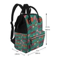 thumbnail image 2 of Balery red and green bow tie Pattern Mummy Backpack - Waterproof Twill Canvas, Large Capacity Diaper Bag with Multiple Pockets and Adjustable Straps, 2 of 6