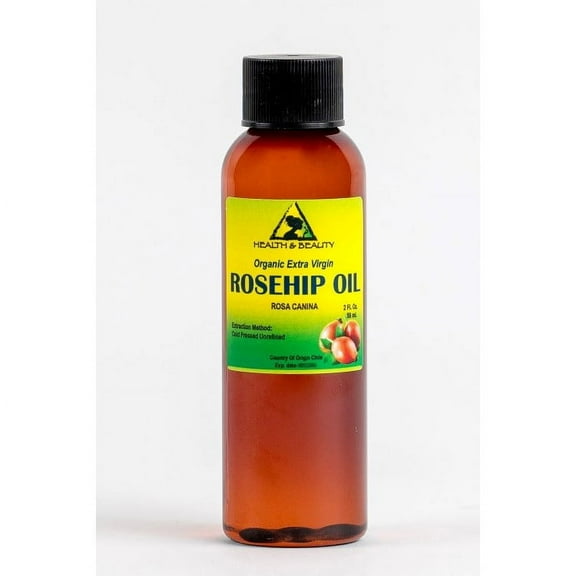 ROSEHIP SEED OIL UNREFINED ORGANIC EXTRA VIRGIN COLD PRESSED PREMIUM PURE by H&B OILS CENTER 2 OZ
