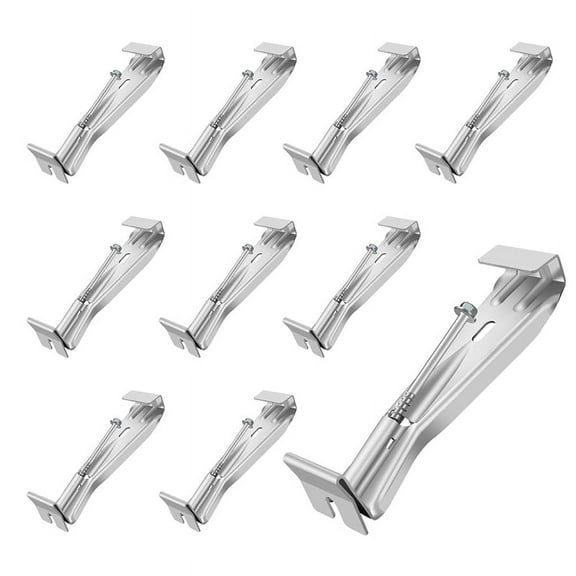 5inch 10 Pack Gutter Hangers, with Pre-Inserted Screw, Aluminum Gutter Brackets for Repairing Sagging Rain Gutters