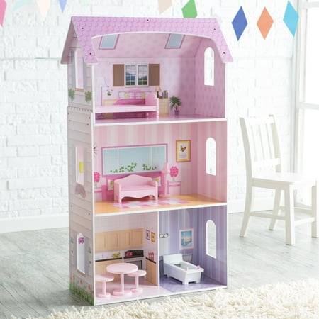 Teamson Kids Modern Doll House with Furniture