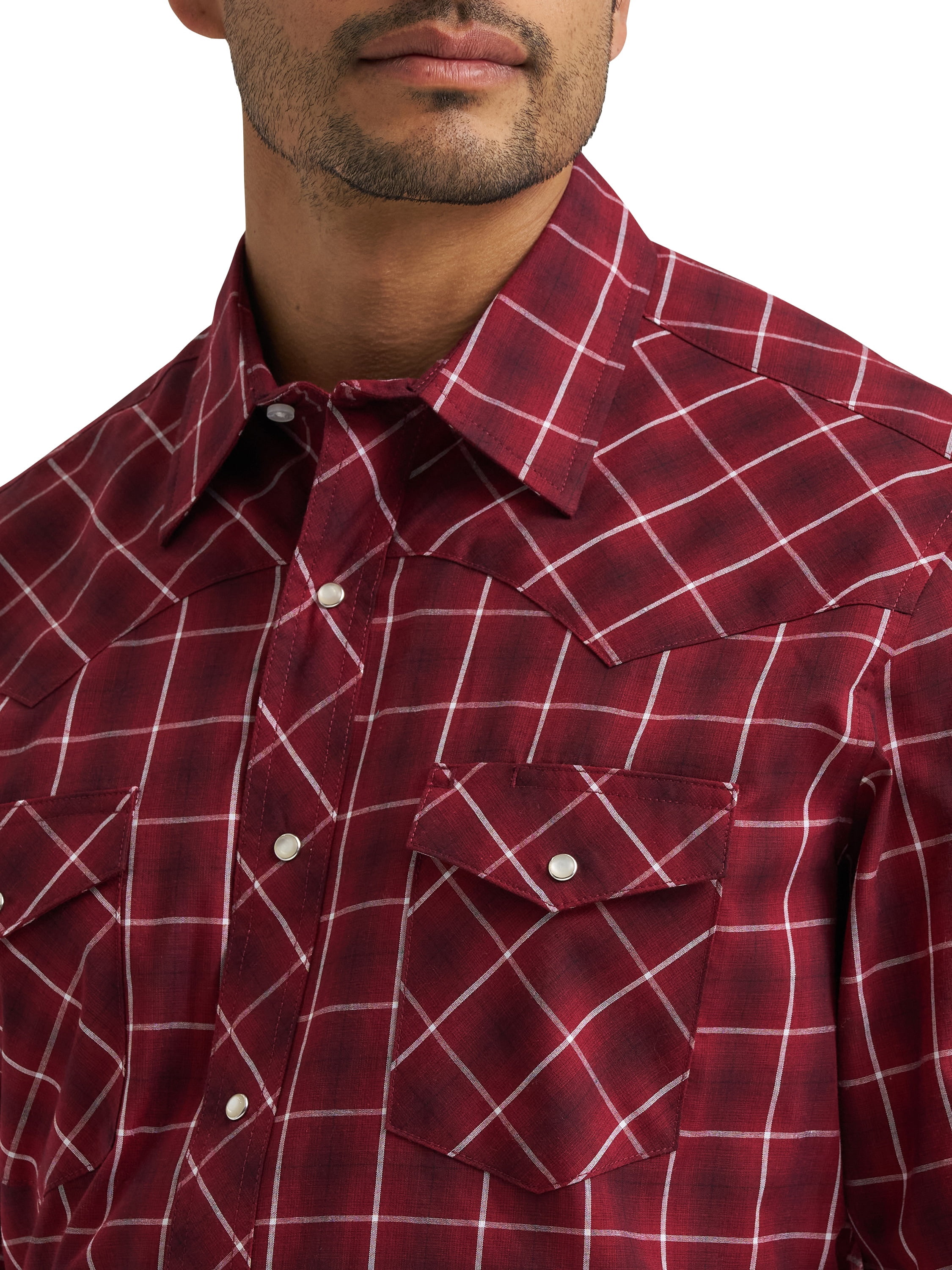 Wrangler® Men's and Big Men's Regular Fit Long Sleeve Western Shirt, Sizes S-5XL