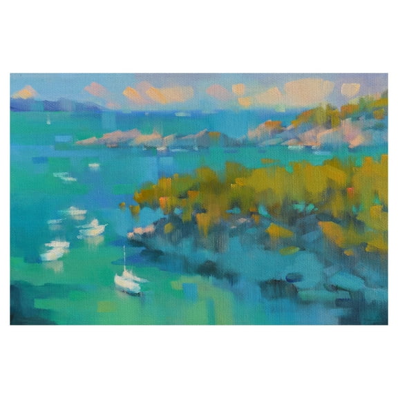 Masterpiece Art Gallery Cala Fornells II Coastal By Alex Hook Krioutchkov Canvas Art Print 24" x 36"