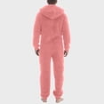 thumbnail image 6 of Clearance LYXSSBYX Long Sleeve Shirts for Men Big and Tall Men Long Sleeve Hooded Jumpsuit Pajamas Casual Winter Warm Rompe Sleepwear, 6 of 6