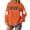 Orange, variant on YVNAURA Women‘s Halloween Letter Print Sweatshirt Crewneck Long Sleeve Graphic Pullover Oversized Fall Casual Spooky Season T-Shirt Top for Party Daily Wear 1 Pack, Brick Red,L