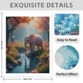 thumbnail image 3 of Diamond Art Kit for Adults, Elephant Nature Stream Flower Trees Diamond Painting for Adults Beginners, DIY Diamond Art Painting Kits, 5D Diamond Painting Crafts for Home Decor 12x16 Frameless, 3 of 7