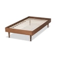 thumbnail image 4 of Baxton Studio Rina Mid-Century Wood Platform Bed, Twin, Ash Walnut, 4 of 8