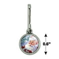 thumbnail image 4 of Christmas Holiday Santa Catching Snowflakes Antiqued Charm Clothes Purse Suitcase Backpack Zipper Pull Aid, 4 of 5