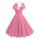 thumbnail image 4 of Vestido Corto de Verano de las Mujeres de Malla de Manga Corta Bordado Vestido de Pastel Retro, Vestido Ligero Casual para la Fiesta Y las Vacaciones, 4 of 4