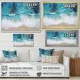 thumbnail image 4 of Designart "Aerial View Waves of White and Blue I" Coastal Framed Wall Art Decor - Coastal Blue Coastal Beach Entryway Framed Wall Art, 4 of 6