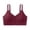 Red, variant on Front Zip Wireless Bra Womens Adjustable Thin Strap V-Neck Shaping Support Comfortable Fitness Brassiere Green One Size