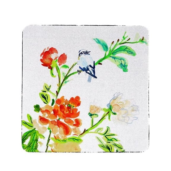 Betsy Drake CT1103 Blue Bird & Flowers Coaster - Set of 4