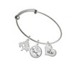 thumbnail image 2 of Delight Jewelry Silvertone Large ''Mom'' Heart with Clear Crystal Silvertone Let Things Go Tree Charm Bangle Bracelet, 2 of 4