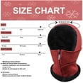 thumbnail image 5 of Muryobao Felmale Women Balaclava Beanie Fleece Hood Cycling Ski Thermal Face Cover Hat Winter Warm Cap Scarf for Cold Weather Wine Red, 5 of 6