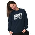 thumbnail image 3 of Goal Digger Overachiever Funny Unisex Plus Fleece Graphic Sweatshirt Brisco Brands 5X, 3 of 5