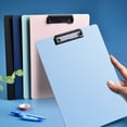thumbnail image 3 of CCOCC 2 Pcs Clipboard,PP Material Clipboard with Storage,Arc Side Angle Clip Board for Business,Office,School,Deep Green, 3 of 3