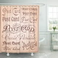 thumbnail image 1 of Cortina de ducha ABPHQTO Ephemera Vintage Lettering 165x180 cm, 1 of 2