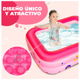 thumbnail image 4 of Piscina Inflable Para Niños, Adecuada Para Exteriores, Interiores Y Patios. 150*110*50 Cm Color Rosa, 4 of 8