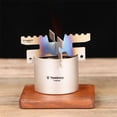 thumbnail image 4 of Mini Lightweight Titanium Liquid Spirit Furnace with Cross Stand Rack for Outdoor Camping Backpacking Hiking, 4 of 7